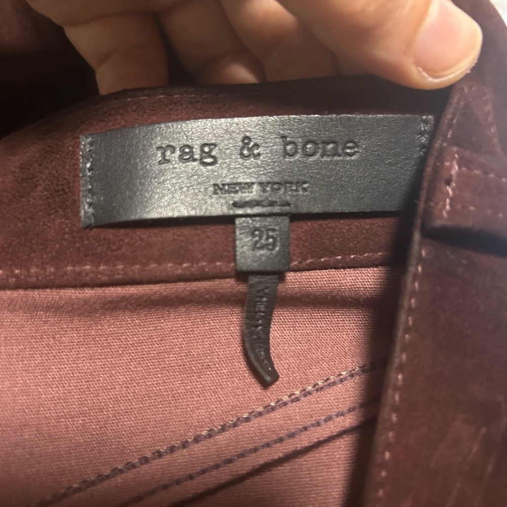 Rag & Bone 100% Lambskin Leather Skinny Pant Size 25 - Picture 12 of 13